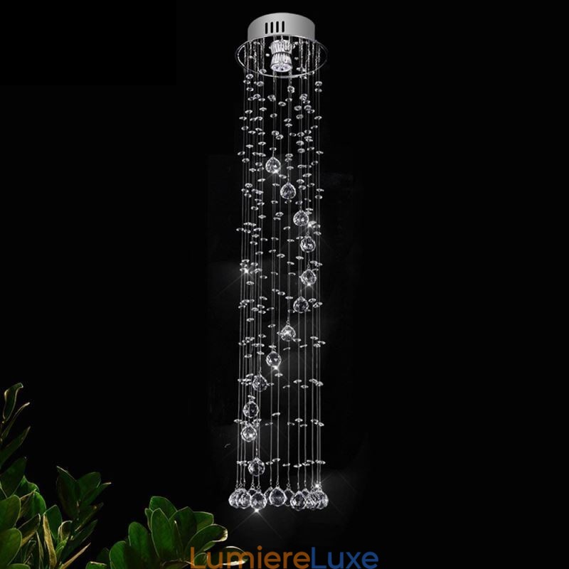 Lustre de luxe de grande taille, luminaire de plafond moderne en cristal encastré