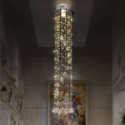 Lustre de luxe de grande taille, luminaire de plafond moderne en cristal encastré