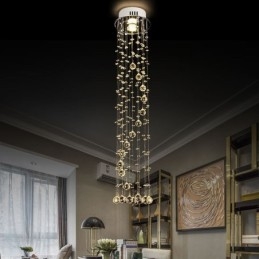 Lustre de luxe de grande taille, luminaire de plafond moderne en cristal encastré