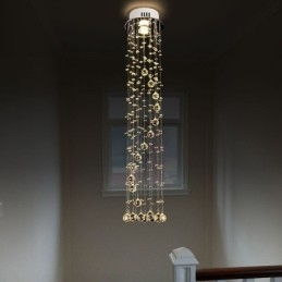 Lustre de luxe de grande taille, luminaire de plafond moderne en cristal encastré
