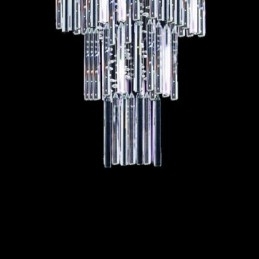 Lustre carré moderne en cristal, plafonnier contemporain élégant pour escalier duplex
