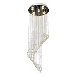 Lustre en cristal élégant avec plafonnier en forme de goutte d'eau pour le hall d'entrée