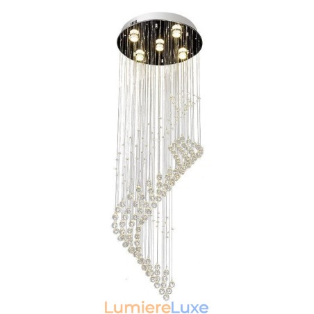 Lustre en cristal élégant avec plafonnier en forme de goutte d'eau pour le hall d'entrée Lustre en cristal élégant avec plafonnier en forme de goutte d'eau pour le hall d'entrée