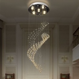 Lustre en cristal élégant avec plafonnier en forme de goutte d'eau pour le hall d'entrée