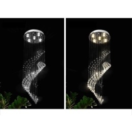Lustre en cristal élégant avec plafonnier en forme de goutte d'eau pour le hall d'entrée