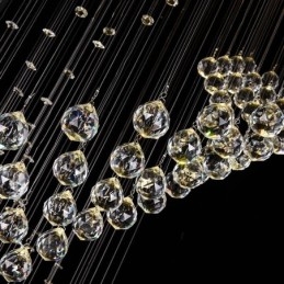Lustre en cristal élégant avec plafonnier en forme de goutte d'eau pour le hall d'entrée