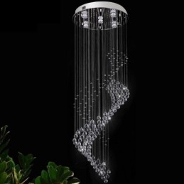 Lustre en cristal élégant avec plafonnier en forme de goutte d'eau pour le hall d'entrée