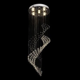 Lustre en cristal élégant avec plafonnier en forme de goutte d'eau pour le hall d'entrée
