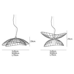 Lustre moderne à chapeau, décoration minimaliste, suspension à 1 lumière