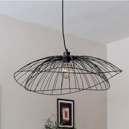 Lustre moderne à chapeau, décoration minimaliste, suspension à 1 lumière