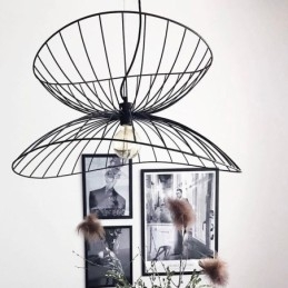 Lustre moderne à chapeau, décoration minimaliste, suspension à 1 lumière