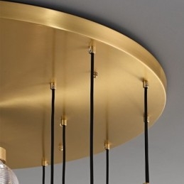 Suspension américaine en forme de grappe, plafonnier luxueux en forme de boule de verre