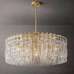 Plafonnier américain de luxe en cristal, 60 cm