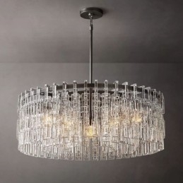 Plafonnier américain de luxe en cristal, 60 cm