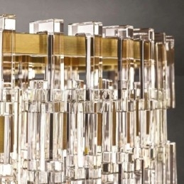 Plafonnier américain de luxe en cristal, 60 cm
