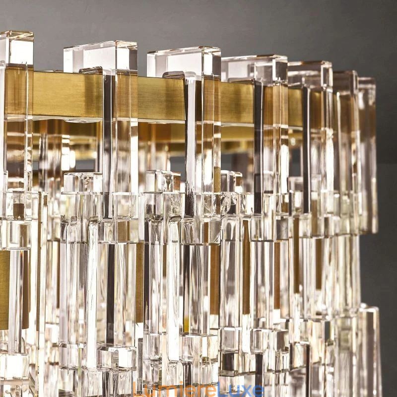 Plafonnier américain de luxe en cristal, 60 cm