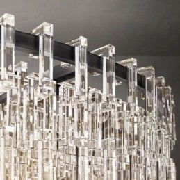 Plafonnier américain de luxe en cristal, 60 cm