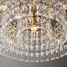 Plafonnier américain de luxe en cristal, 60 cm