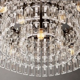 Plafonnier américain de luxe en cristal, 60 cm