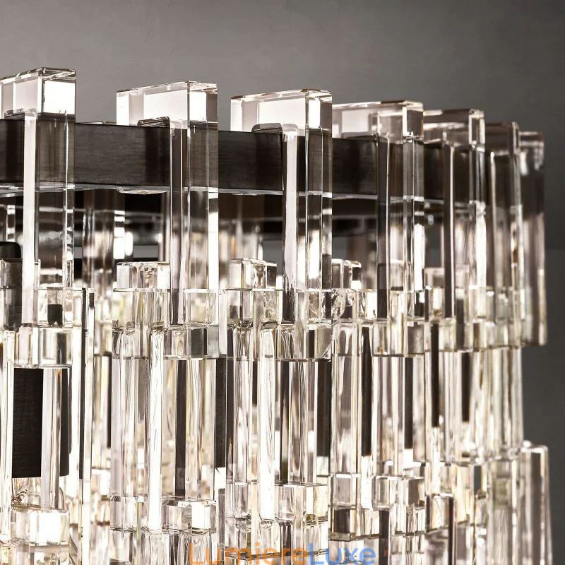 Plafonnier américain de luxe en cristal, 60 cm