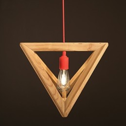Lustre en bois nordique pour café, vêtements, lustre décoratif rétro créatif en chêne