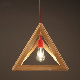 Lustre en bois nordique pour café, vêtements, lustre décoratif rétro créatif en chêne