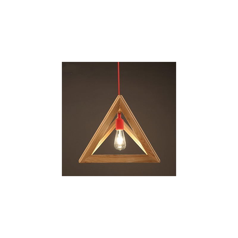 Lustre en bois nordique pour café, vêtements, lustre décoratif rétro créatif en chêne