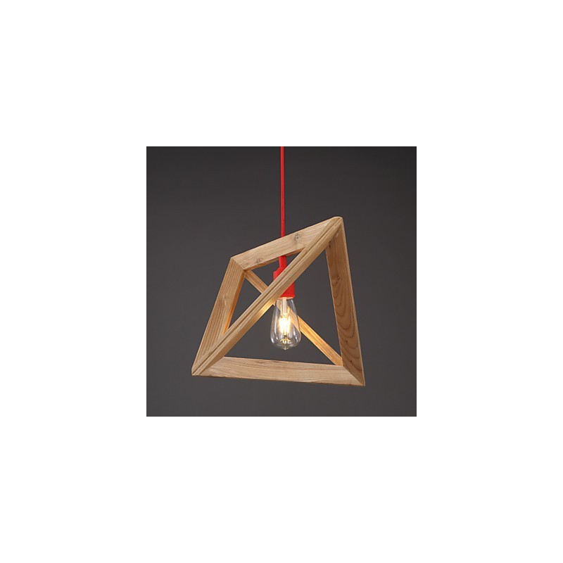Lustre en bois nordique pour café, vêtements, lustre décoratif rétro créatif en chêne