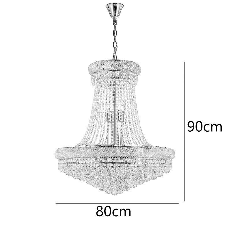 Suspension en cristal, plafonnier décoratif duplex moderne