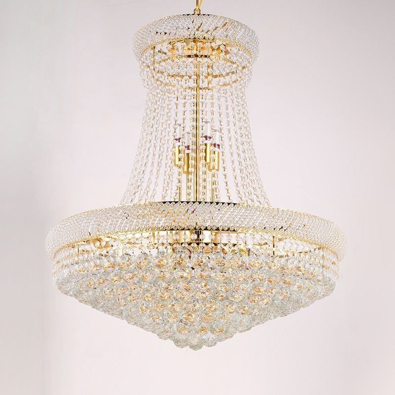 Suspension en cristal, plafonnier décoratif duplex moderne