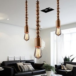 Lustre Mini Style Traditionnel Classique Bois Bambou