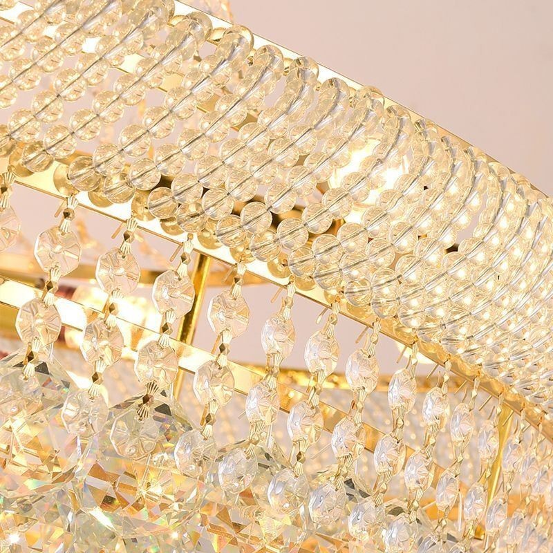 Suspension en cristal, plafonnier décoratif duplex moderne