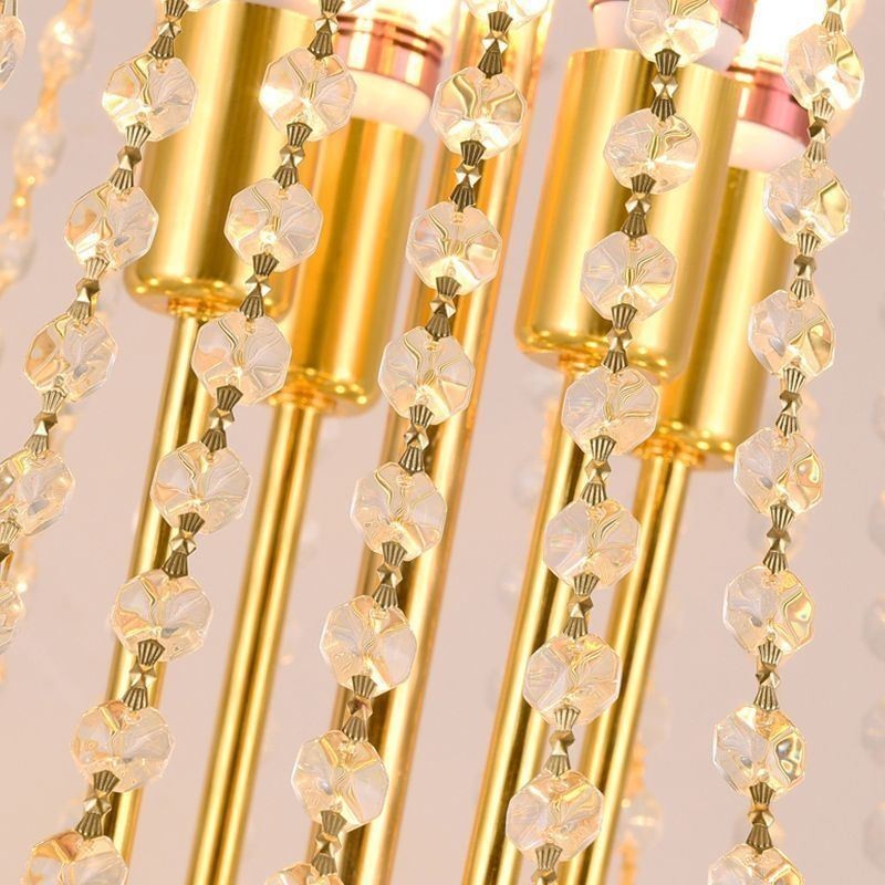 Suspension en cristal, plafonnier décoratif duplex moderne