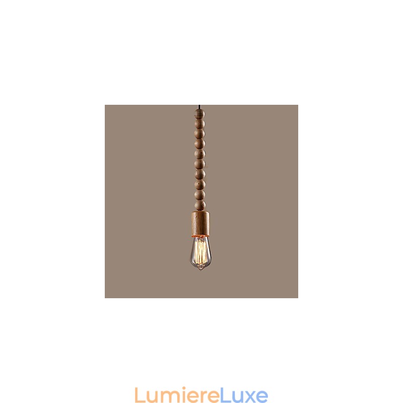 Lustre Mini Style Traditionnel Classique Bois Bambou