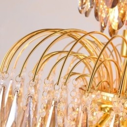 Suspension en cristal Plafonnier décoratif contemporain duplex