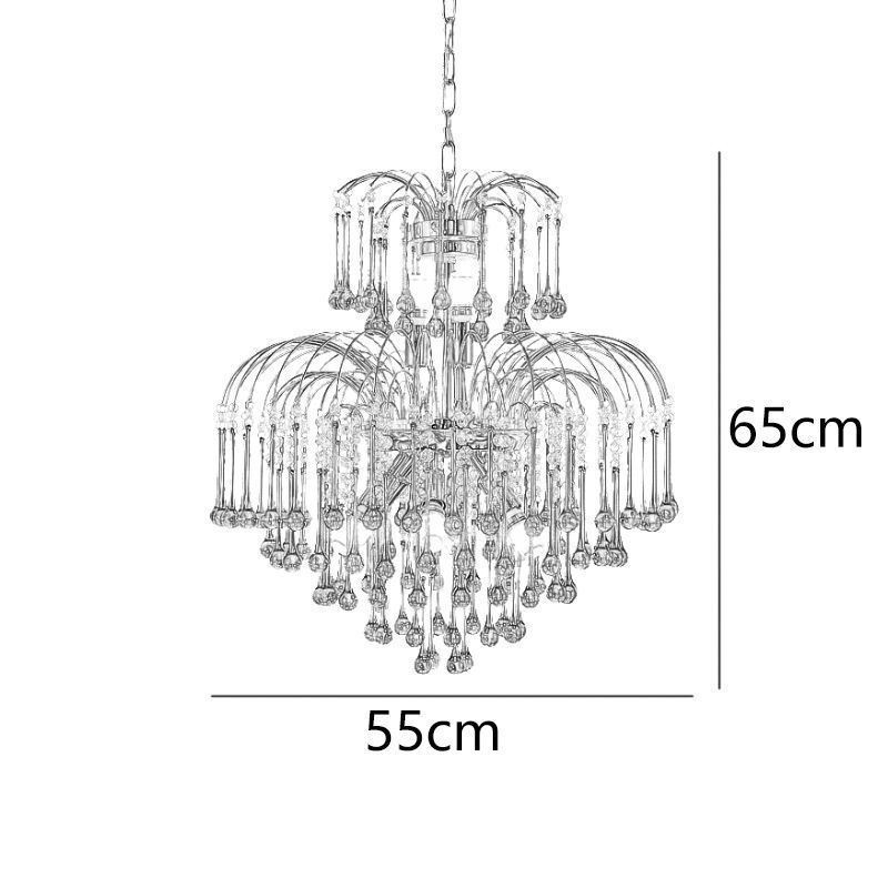 Suspension en cristal élégante et décorative en duplex