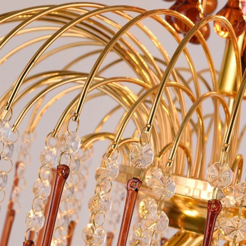 Suspension en cristal élégante et décorative en duplex