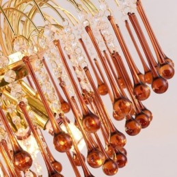 Suspension en cristal élégante et décorative en duplex