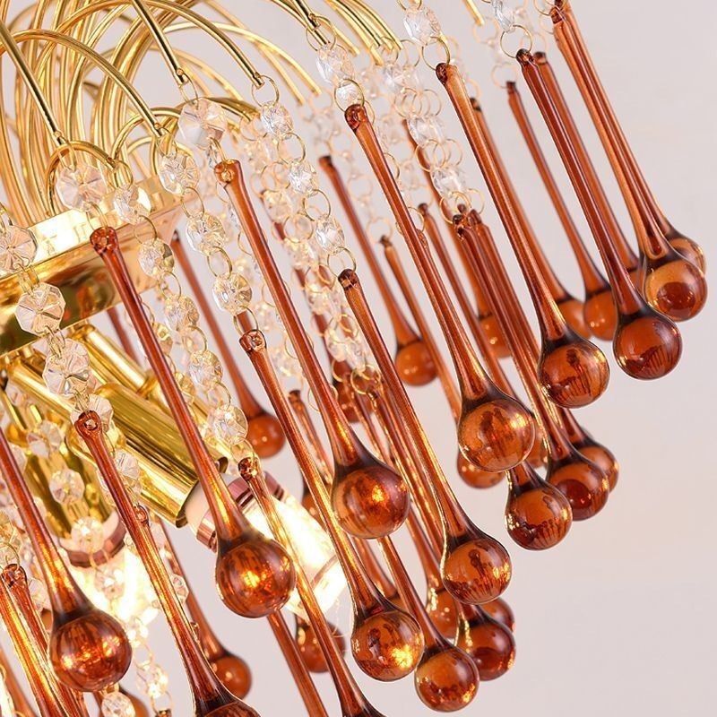 Suspension en cristal élégante et décorative en duplex