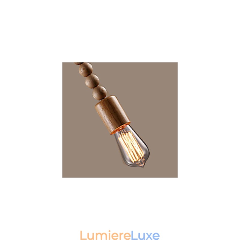 Lustre Mini Style Traditionnel Classique Bois Bambou