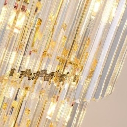 Suspension conique en cristal Plafonnier décoratif duplex