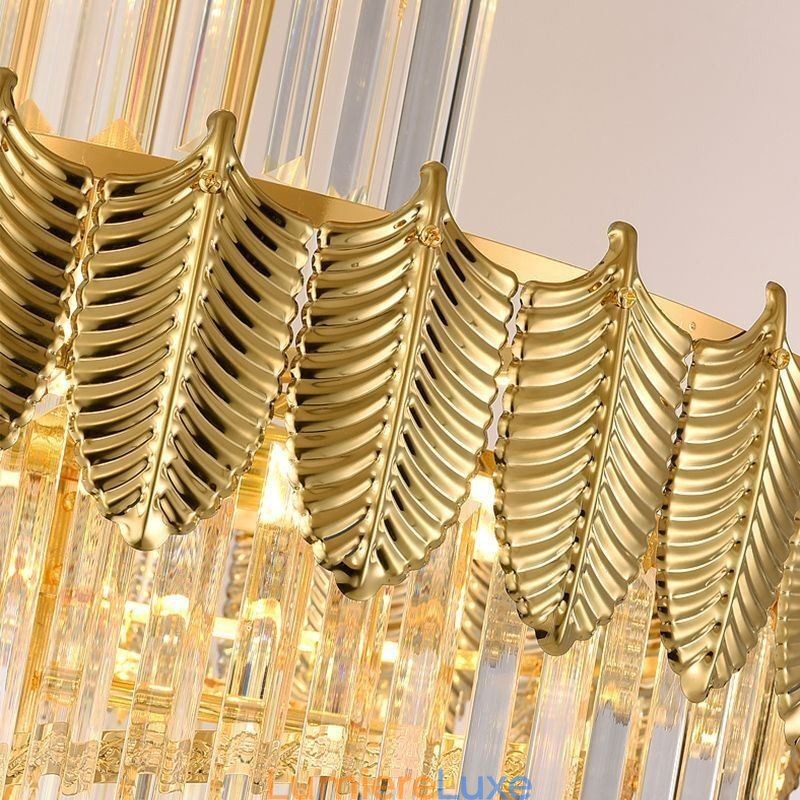 Suspension conique en cristal Plafonnier décoratif duplex