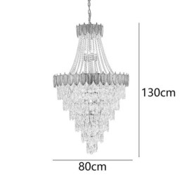 Suspension conique en cristal Plafonnier décoratif duplex accrocheur