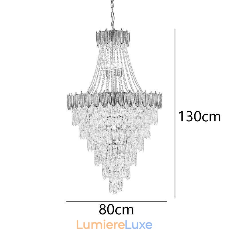 Suspension conique en cristal Plafonnier décoratif duplex accrocheur