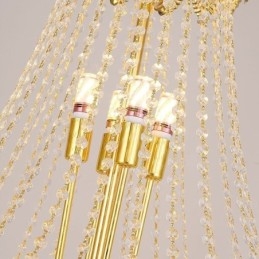 Suspension conique en cristal Plafonnier décoratif duplex accrocheur