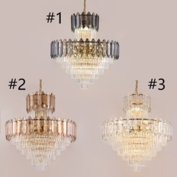 Suspension conique en cristal Plafonnier décoratif duplex