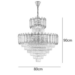 Suspension conique en cristal Plafonnier décoratif duplex