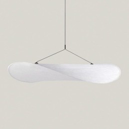 Plafonnier décoratif en soie, lumière suspendue, blanc chaud