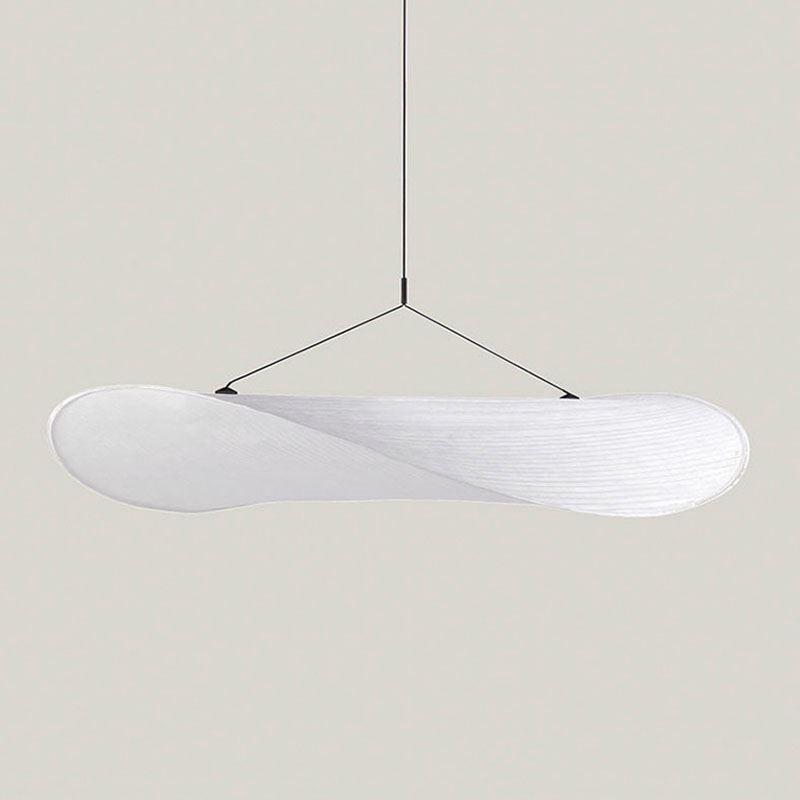 Plafonnier décoratif en soie, lumière suspendue, blanc chaud