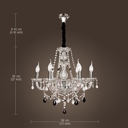 Lustre en cristal et autres verres de style rustique Lodge